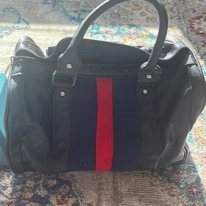 Super soft blue with red stripe Camomilla Bag ( Italian brand)